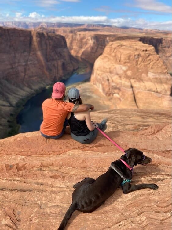 Manny and Hope BeerRunBus overlooking Horseshoe Bend
