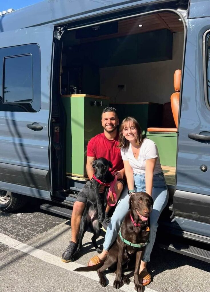 BeerRunBus in their DIY camper van