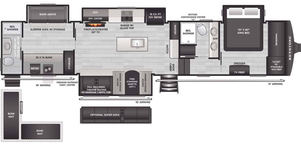 KEYSTONE_SPRINTER_3900DBL Floor Plan