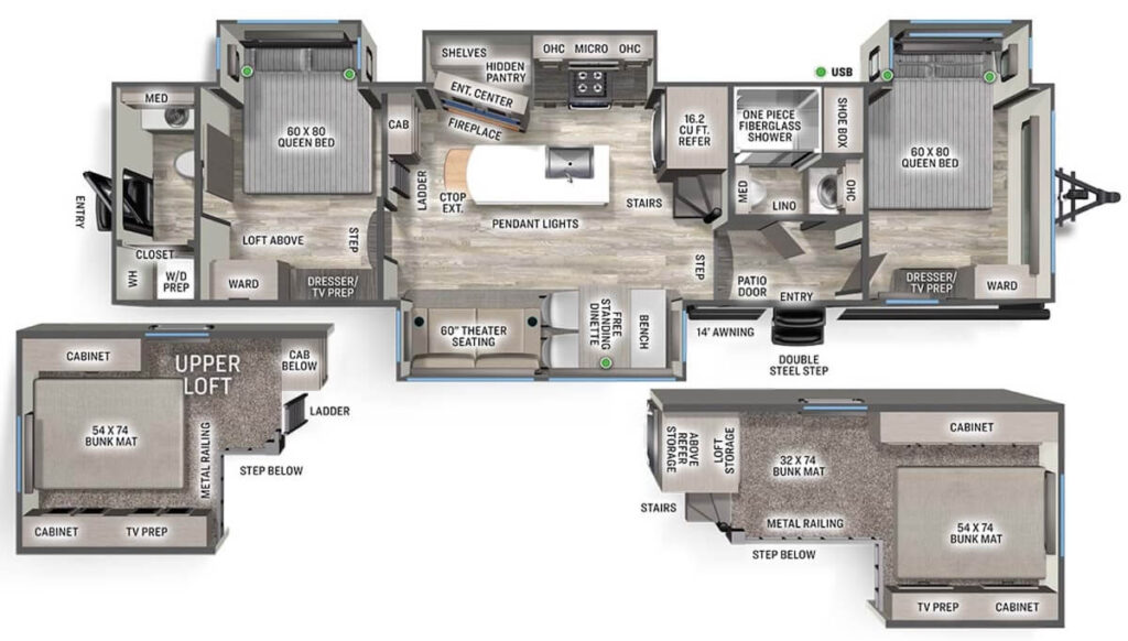 FOREST_RIVER_SIERRA_41DUPLEX Floor Plan