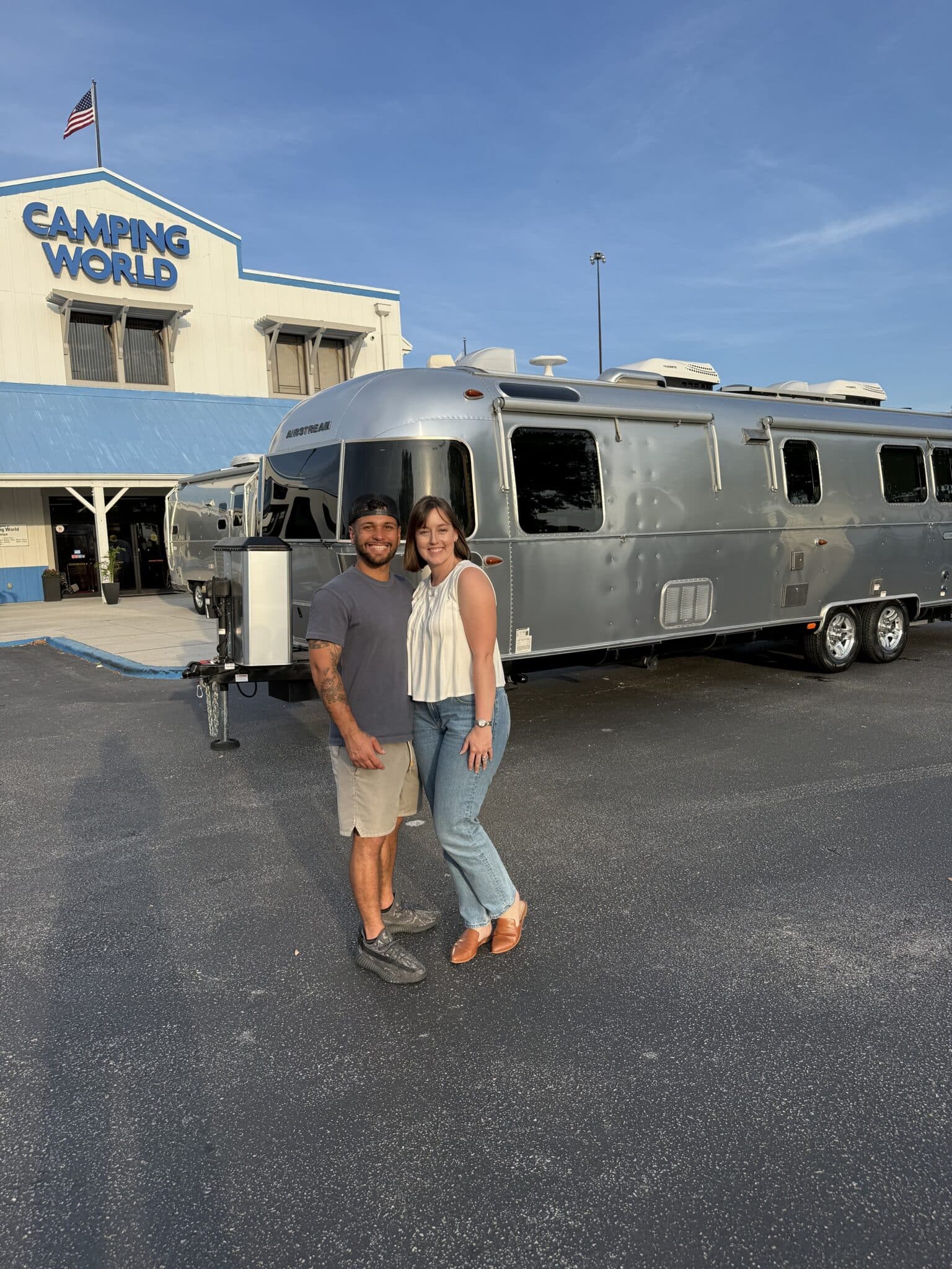 Manny and Hope with their new Airstream