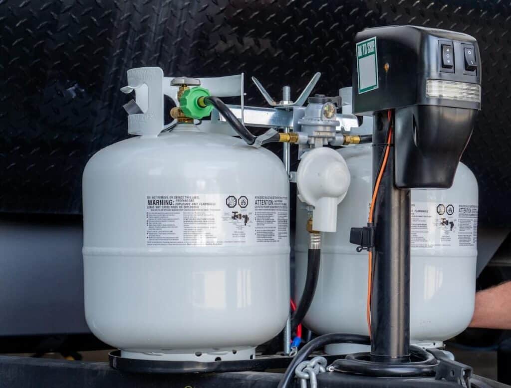 An LP regulator is a piece of RV safety equipment