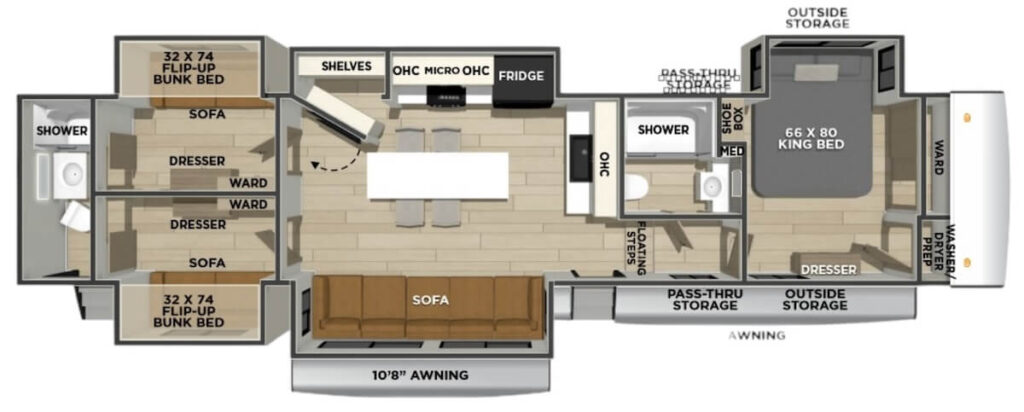 FOREST_RIVER_MESQUITE_3835TRIP Floor Plan