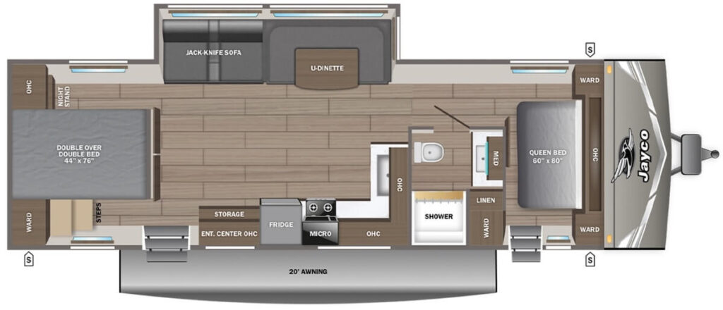 Plano de planta JAYCO_JAY_FLIGHT_335BHS