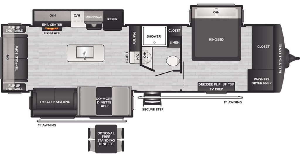 KEYSTONE_BULLET_PREMIUM_310RES Floor Plan