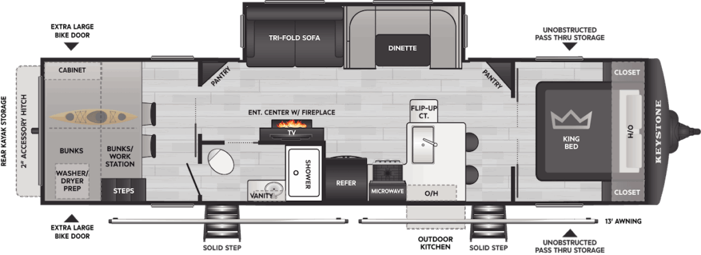 Bullet Crossfire 331WFA Floor Plan