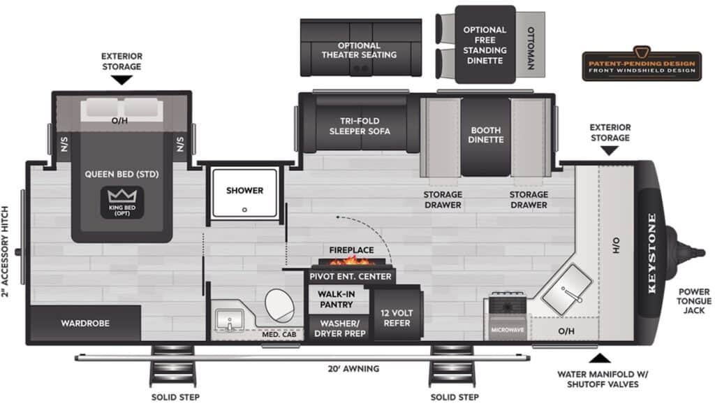KEYSTONE_COUGAR_25FKD Floor Plan