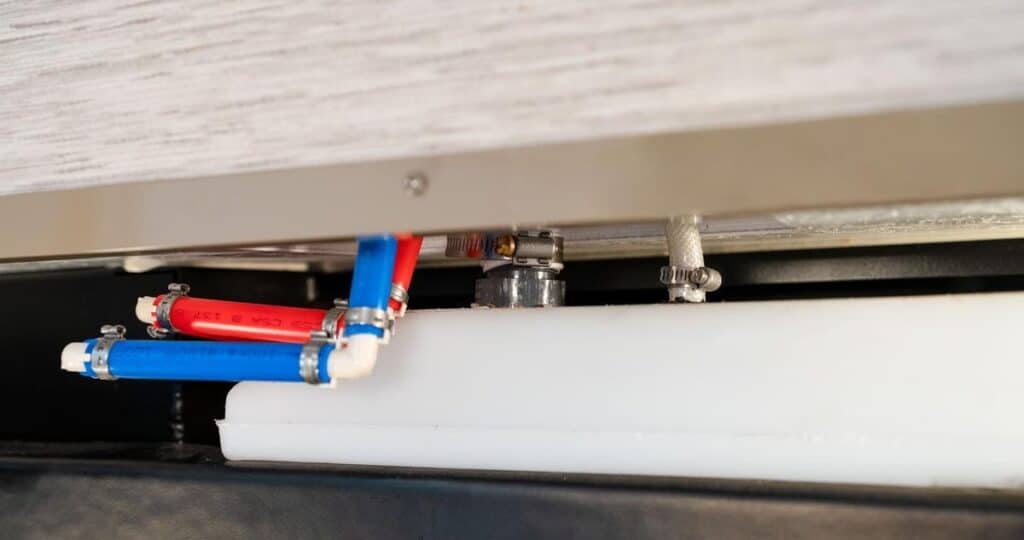water lines under camper