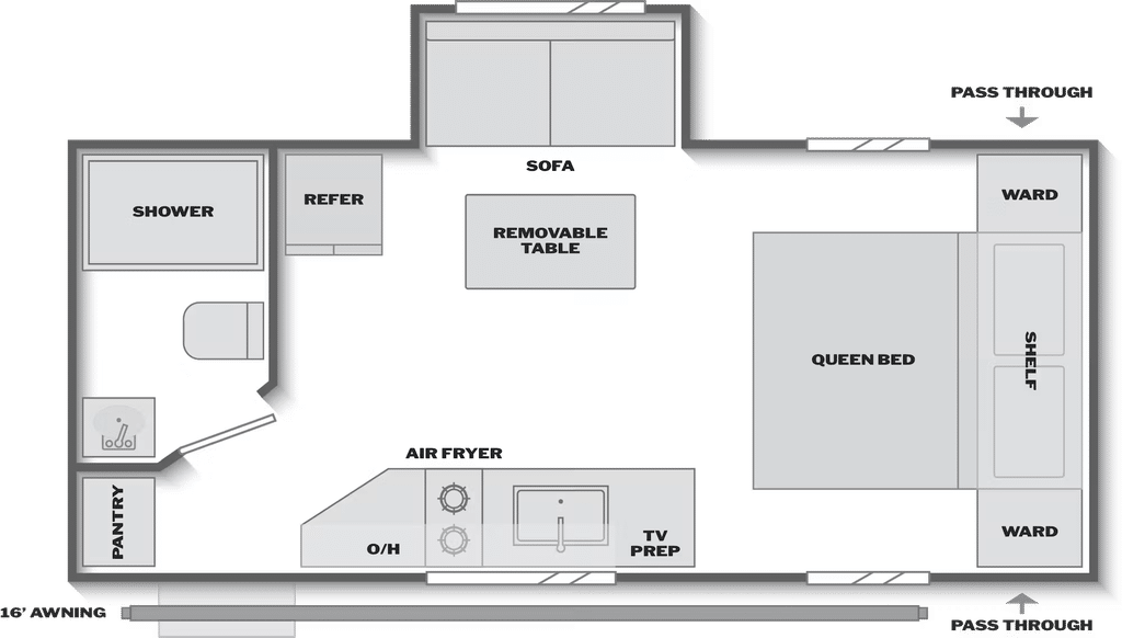 Coleman 19S Floor Plan