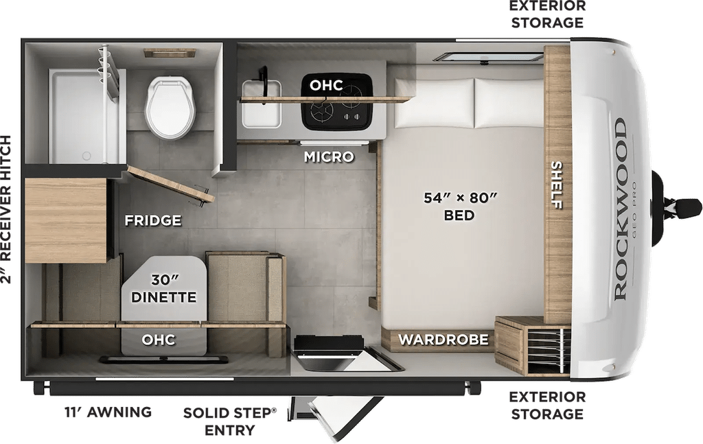 Rockwood Geo Pro 13DLE Floor Plan