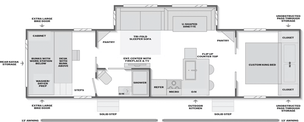 Bullet Crossfire 331WFA Floorplan