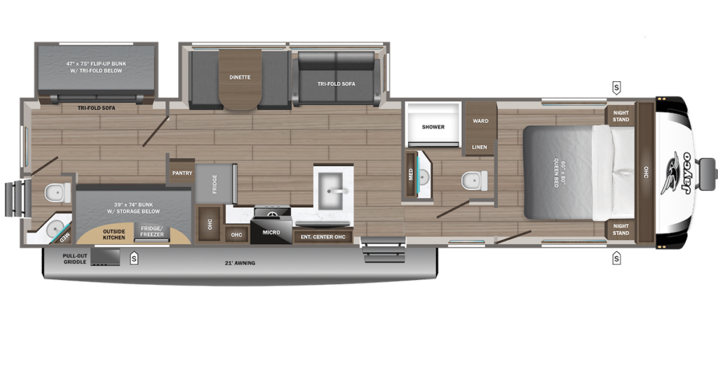 Jay Feather 33BH Floorplan