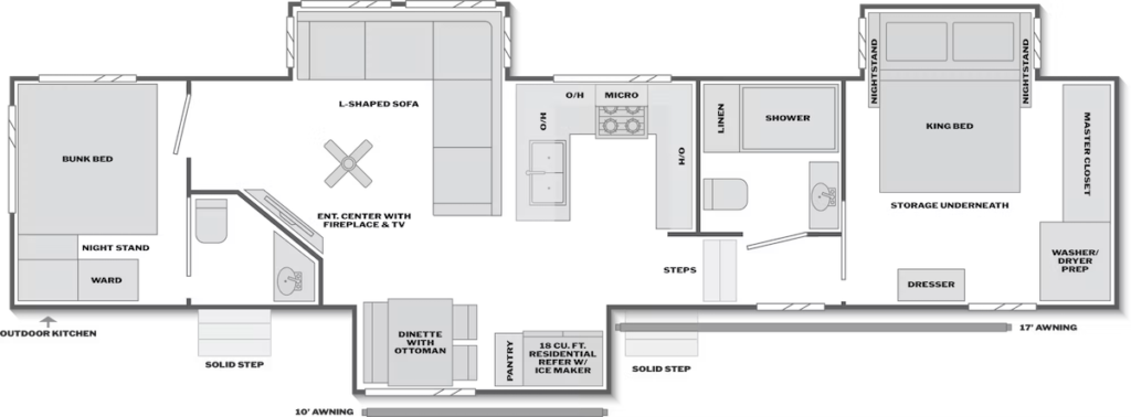 Sprinter 3910RLQ floorplan