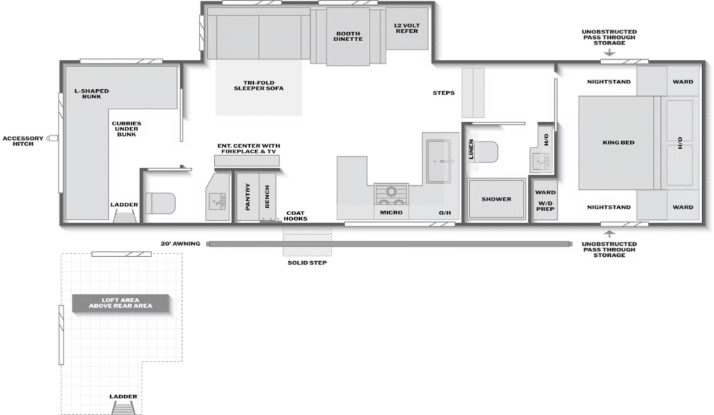 Cougar Sport 3100BH floorplan