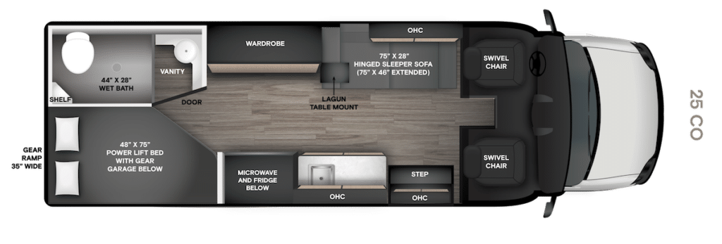 Open Trail 25CO floorplan