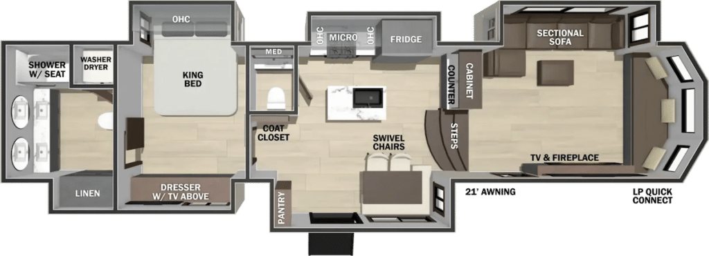 Cedar Creek 413FWC floorplan